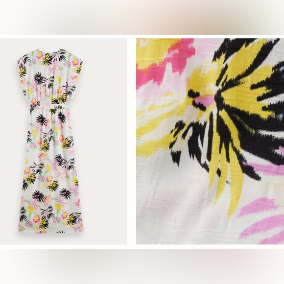 Scotch and soda Printed V-neck maxi dress – Aster White - Picture 4 of 5